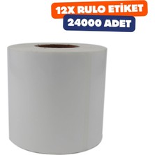 Asitan Tyre Etiket 95MM x 125MM 3200 Adet 8 Rulo Baskısız Kuvvetli Yapışkanlı Etiket