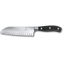Asitan 7.7323.17G 17CM Siyah Dövme Çelik Santoku Bıçağı, Hediye Kutulu