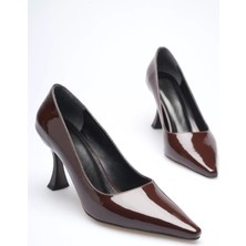 Zerenyus Cordelia Premium Rugan Acı Kahve Stiletto 7 cm