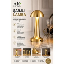 Ak Avm Şarjlı Dokunmatik Gece Lambası 3 Renkli Dekoratif Masa Lambası