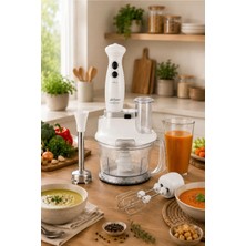 Arzum AR1004 Soprano Max Multi Blender Seti 1000 W, 5 Fonksiyonlu, 1500 ml Doğrayıcı Hazne, Beyaz
