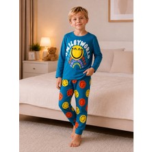 Yiğit Butik Erkek Çocuk Smile Baskılı Uzun Kollu Pijama Takımı