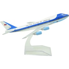 Aircraft Usa Air Force One Boeing 747 Metal Model Uçak (16 Cm) 1:400