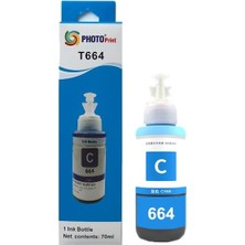 Asitan Epson T664 Mavi Muadil Mürekkep T6642 L200/L220/ L355/ L365 /L382,L386,L3050,L3060,L3070,L565 Uyuml