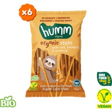 Humm Organik Yulaflı Zerdeçallı ve Ekşi Mayalı Çubuk Kraker - 6 Adet