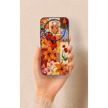 Vip Case Honor Magic 8 Lite Uyumlu Turuncu Zambak Desenli Silikon Kılıf