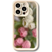 Asitan iPhone 13 ve 13 Pro Yağlıboya Çiçek Desenli Telefon Kılıfı – Şık ve Dayanıklı Tasarım