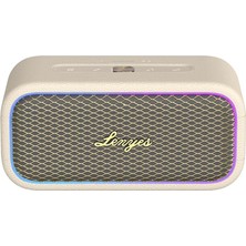 Asitan S891 Rgb Işıklı Taşınabilir Su Geçirmez Bluetooth Hoparlör V5.3, 80W, Bej