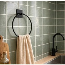 Asitan Yapışkanlı Yuvarlak Havluluk,havlu Askısı, Delme Gerektirmez,banyo,mutfak Havlu Askılığı (Y