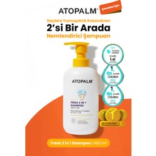 Çocuklara Özel Göz Yakmayan Yumuşaklık Kazandıran 2si 1 Arada Şampuan Atopalm Fresh 2 In 1 Shampoo