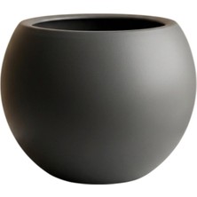 Asitan Zevli Modern Küre Saksı 7l - Iskandinav Tarzı, Orta Boy Dekoratif Salon ve Bahçe Saksısı (An