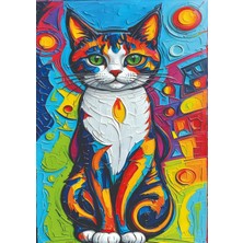 Asitan 1000 Parçalık Renkli Kedi Portresi Yapboz Yetişkin Puzzle - 41201