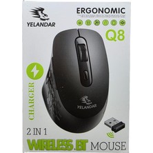 Asitan Kablosuz, Şarj Edilebilir 5 Tuşlu Bilgisayar Faresi (Q8) - Kablosuz Mouse