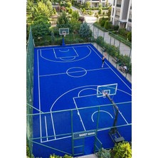 Asitan Grass Dekoratif Suni Çim Halı Balkon Bahçe Teras Iç Dış Mekan Mavi Yapay Çim Halı 7 mm Mavi