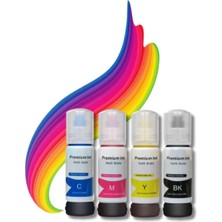 Asitan Epson Ecotank L3211,L3250,L3251 103 ile Uyumlu 4 Renk Muadil Mürekkep Seti