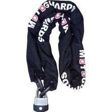 Asitan Motoguards GRADE80 13MM Kesilmez Motosiklet Zinciri, Yl Lamine Boron Asma Kilit, Siyah (150CM)