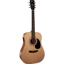 Asitan AD810E-OPW Elektro Akustik Gitar, Kılıflı, Open Pore, Ladin K AD810E-OPW, Elektro Akustik