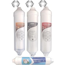 Asitan Kapalı Kasa 12 Inç Su Arıtma Cihazı Filtresi Inline 4 Aşamalı Set
