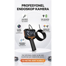 Asitan Profesyonel Endoskop Kamera Monitörlü El Tipi 10 Metre
