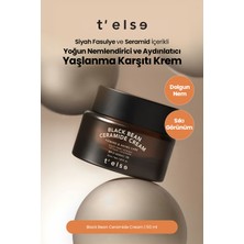 T'else Cilde Sıkı Görünüm ve Nem Sunan Aydınlatıcı Yaşlanma Karşıtı Krem Telse Black Bean Ceramide Cream