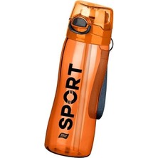 Asitan Pipetli Sporcu Okul Su Matarası - 750 ml - Suluk Pp (Turuncu)