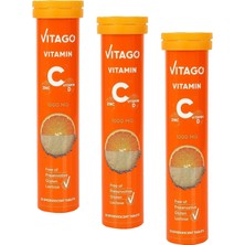 Asitan Vitamin C 1000 Mg + Vitamin D + Çinko 20'li Efervesan Tablet (1) (3 Paketi)