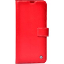 Asitan Omix X7 Uyumlu Kılıf Kardeluxe Kapaklı Cüzdanlı Deri Kılıf - Kırmızı