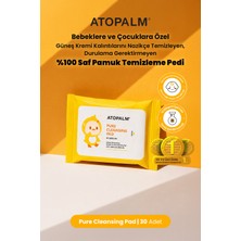 Çocuklar Için Durulama Gerektirmeyen Saf Pamuk Güneş Kremi Temizleme Pedi Atopalm Pure Cleansing Pad