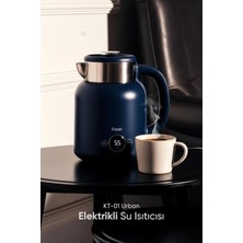 Asitan Kt-01 Urban Elektrikli Su Isıtıcı Kettle, 1.5 L, Çelik Hazne, Lacivert