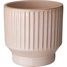 Asitan Seramik Saksı, Bej, 9 cm