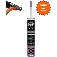 Asitan Silikonize Mastik Beyaz 500GR, Boyanabilir Akrilik Dolgu, Iç ve Dış Cephe Uygulamaları Için