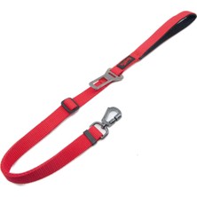 Asitan Tailpetz Travel Leash Araç Emniyet Tokası Kedi Köpek Gezdirme Sevk Kayışı (Kırmızı, Medium