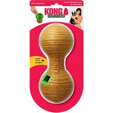 Kong Bamboo Feeder Köpekler Için Dambıl Şeklinde Ödül Maması Dağıtma Oyuncağı M