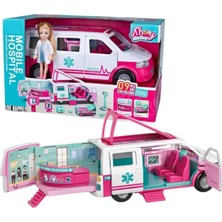 Boratila Toys Ambulans Süren Oyuncak Bebek Seti Aksesuarlı Içi Açılan Ambulans