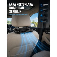AyrStore Koltuk Başlığına Takılan Araç Soğutucu Fan Ayarlanabilir 3 Hız Kademeli