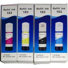 Asitan Epson ile Uyumlu Ecotank L3266 Mürekkep Muadil Set 4 Renk Takım