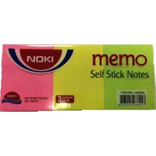 Noki 12005N 38X51 Yapiskanli Notluk Karisik Renkli 3lü Paket