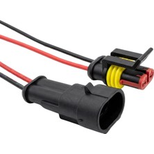 Asitan Super Seal Kablolu Konnektör Takımı - Erkek/dişi (2 Pin)