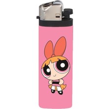 Asitan Çakmak Pembe Powerpuff Girls Pembe Blossom Full Kaplamalı Gazlı Çakmak