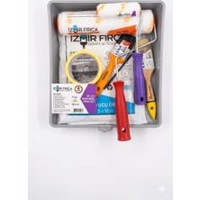 Asitan Izmir Fırça 8 Parça Profesyonel Boyacı Seti, 25 cm Duvar Rulosu, 10 cm Parmak Rulo, Luna Kestir