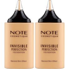 Asitan Cosmetics Invisible Perfection 180 Warm Sand Fondöten (2 Paketi)