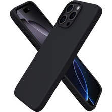 Asitan iPhone 16 Pro Max Uyumlu Içi Kadife Lansman Liquid Silicone Kılıf Şok Emici Full Kasa Koruma Sa�