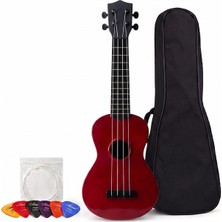 Asitan Soprano Ukulele, 4 Telli Klasik Kırmızı Ahşap Müzik Aleti, Başlangıç Seviyesi Için Ideal
