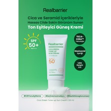 Hassas Cilde Sakin Görünüm Sunan Ton Eşitleyici Güneş Kremi Realbarrıer Cica Green Tone-Up Sun Cream