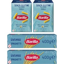 Asitan Barilla Glutensiz Fusilli ve Spagetti Makarna 400 gr 4 Lü Karma Paket