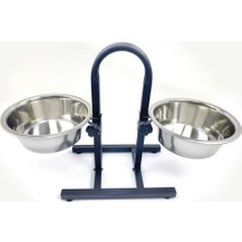 Asitan Playfull Ayaklı Ayarlanabilir Ikili Çelik Mama Su Kabı 64 Oz 2 Lt