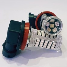 Asitan Femex Eco H11 Sis Farı Için Özel LED Ampul 66SMD Ledli Mercekli Koyu Mavi