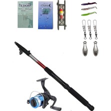 Asitan 180 cm Kamış Makina Olta Seti, Tam Takım, Çocuk Olta Seti Hobi Kıyı Set