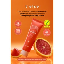 T'else Aydınlatıcı ve Ton Eşitleyici Güneş Kremi Telse Red Orange Niacinamide Moisture Sun Cream SPF50+