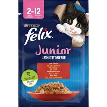 Asitan Junior Karışık Yavru Kedi Yaş Maması, 12 x 85 gr (6 Adet Tavuklu, 6 Adet Sığır Etli)